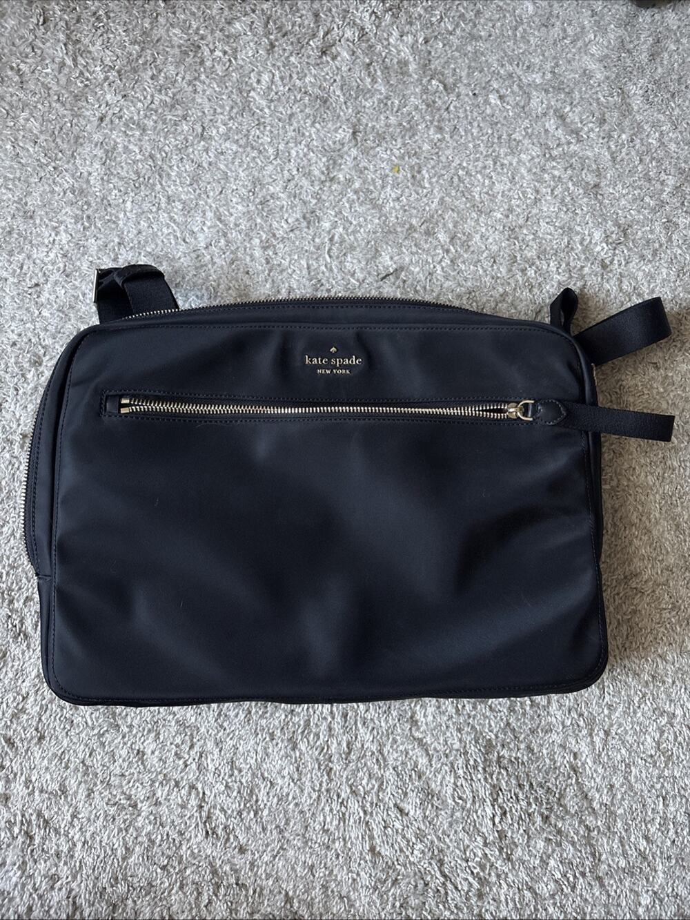Kate Spade New York Black Polyester Laptop Messenger Bag